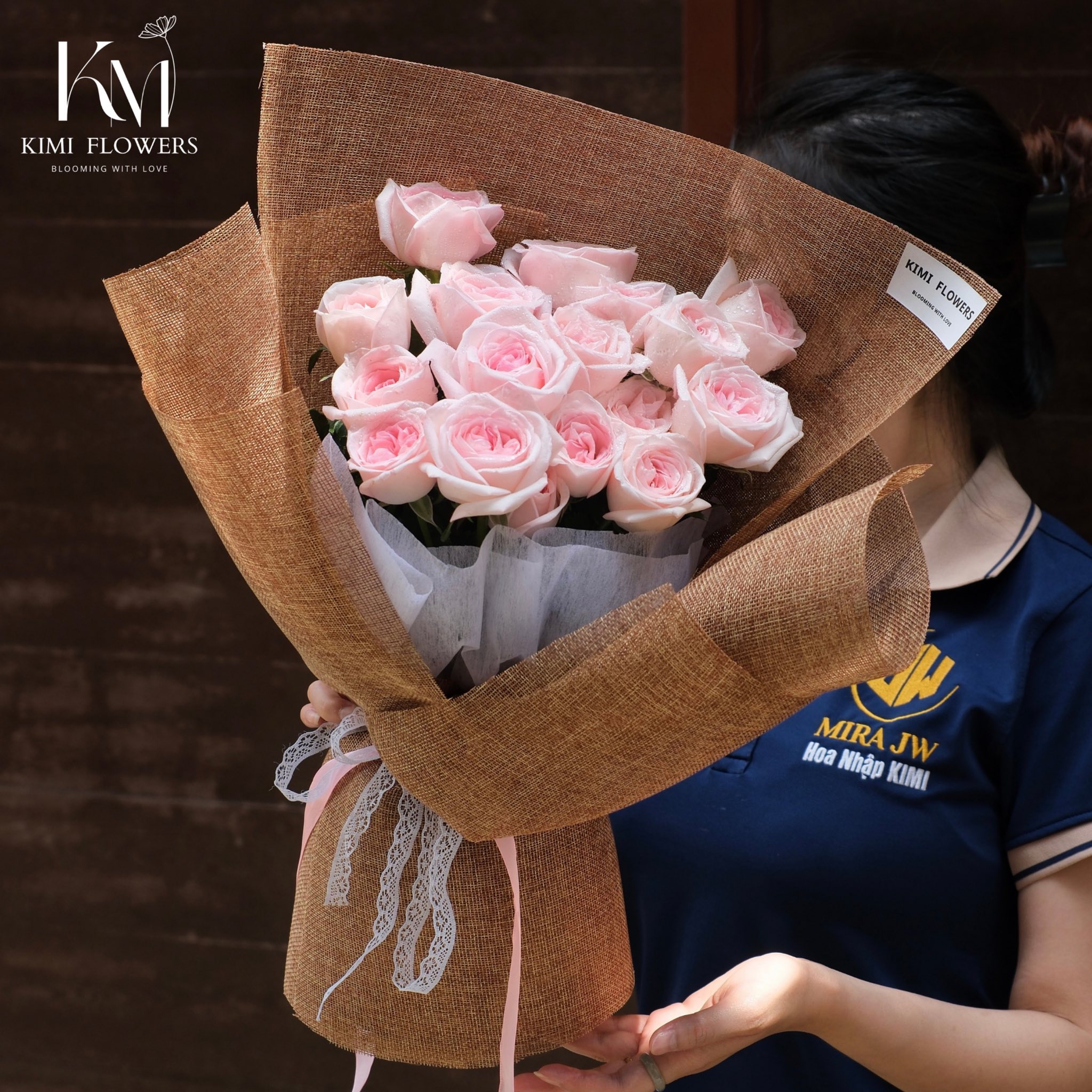 Bó Hoa Tone Hồng Tặng Người Yêu - Bó Hoa Cúc Mẫu Đơn Garden Style - 胡志明市花束配送