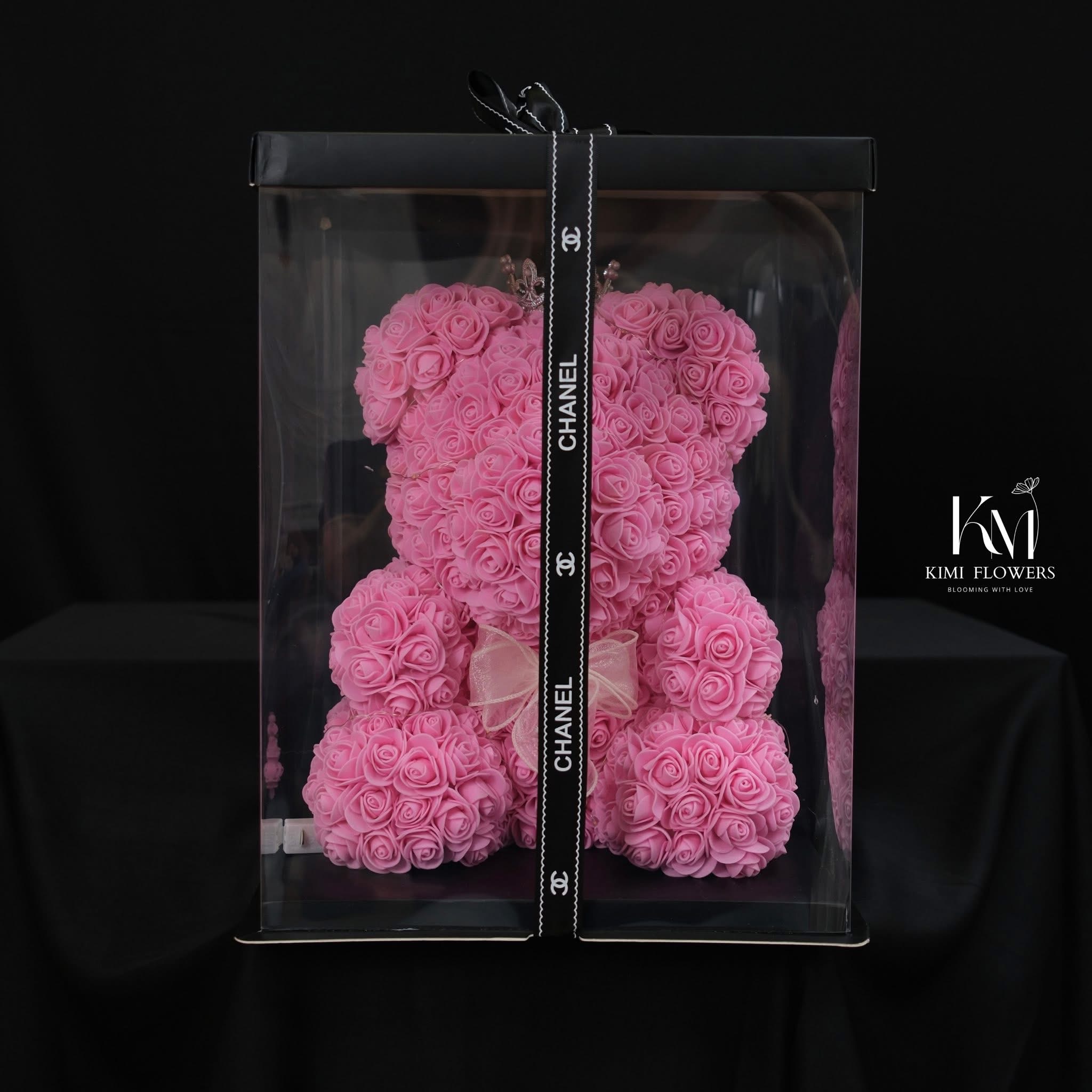 Gấu Hoa Hồng Sáp Thơm size 40cm   HTP0204