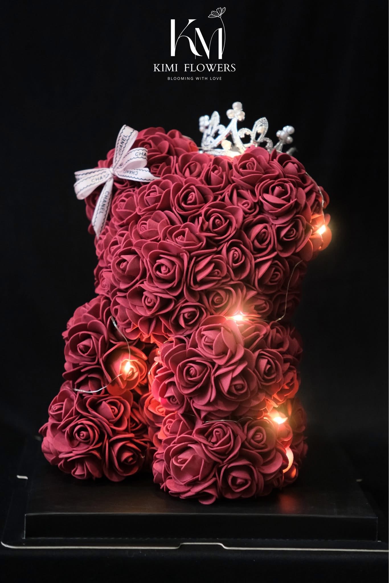 Gấu Hoa Hồng Sáp Thơm size 30cm   HTP0266