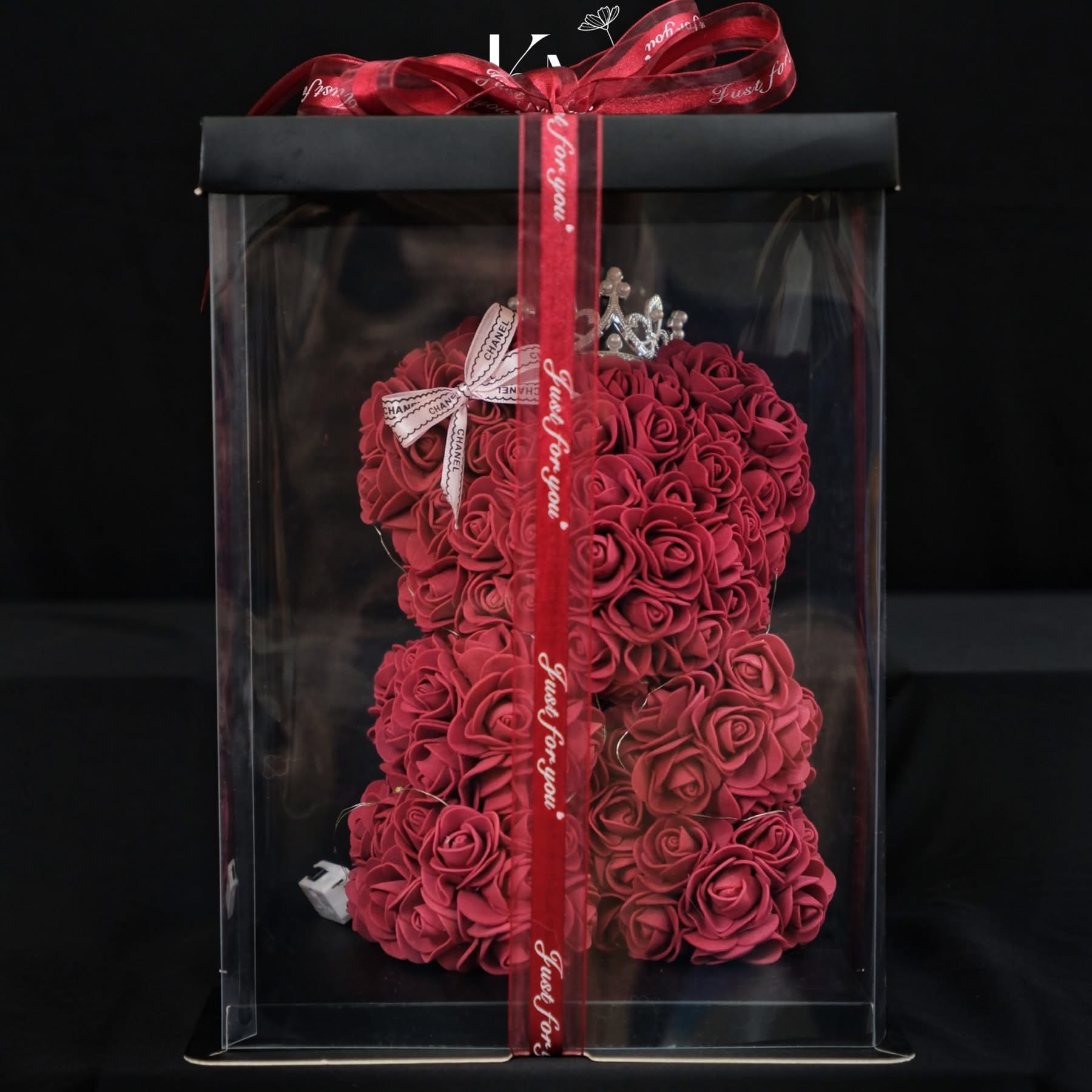 Gấu Hoa Hồng Sáp Thơm size 30cm   HTP0266