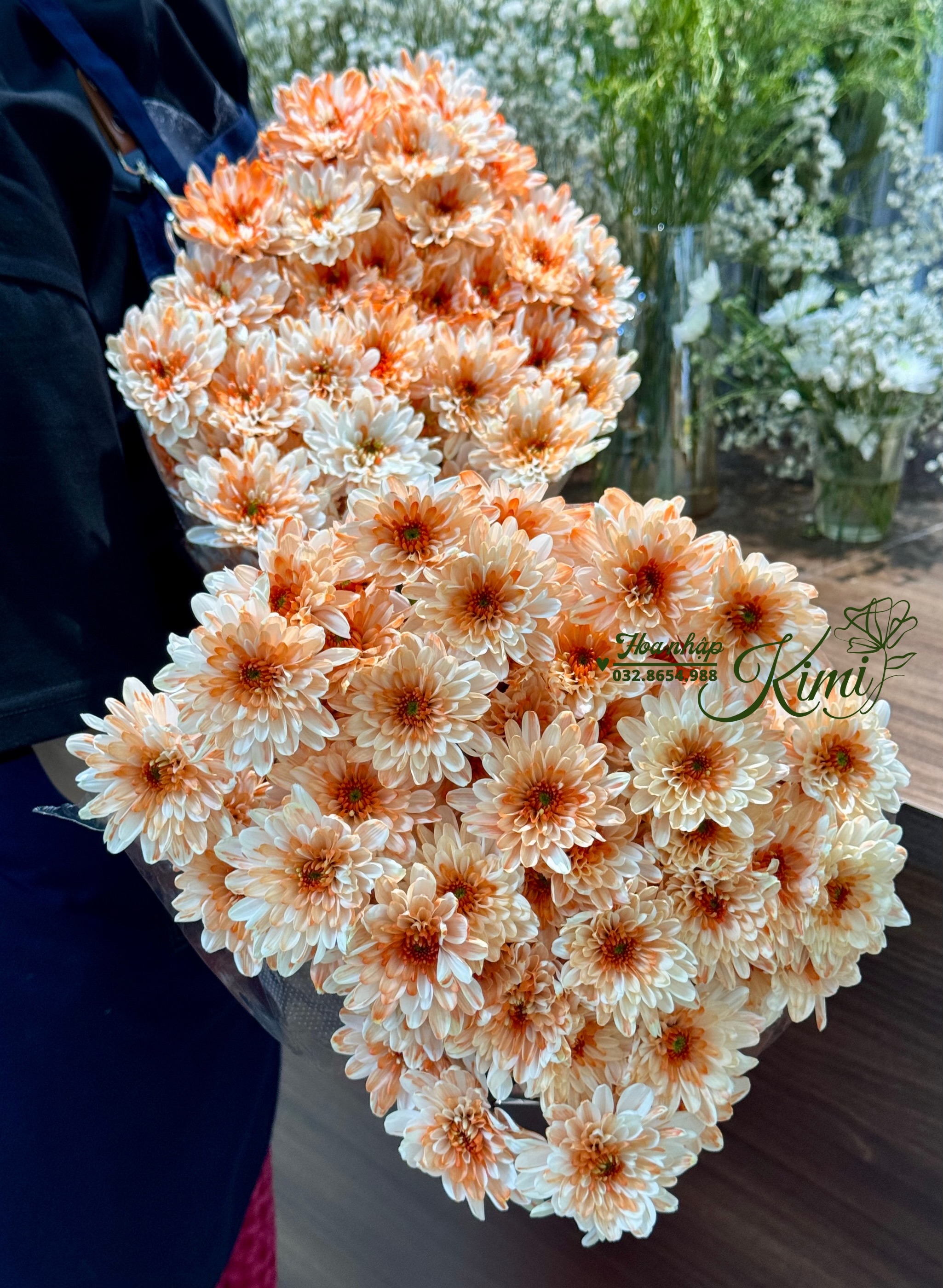 Hoa Cúc Farm Chùm Malaysia - Cam (POMPOM)