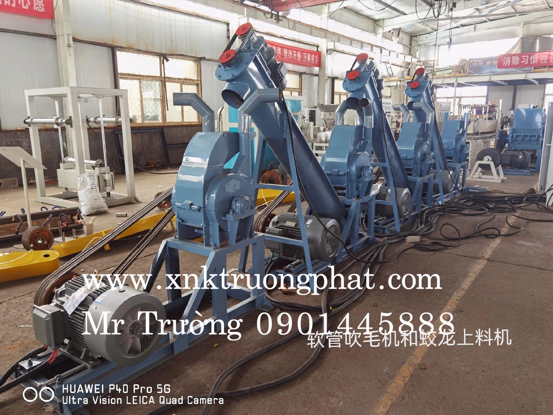 Máy băm ống lưới PVC mềm, phân tách sợi