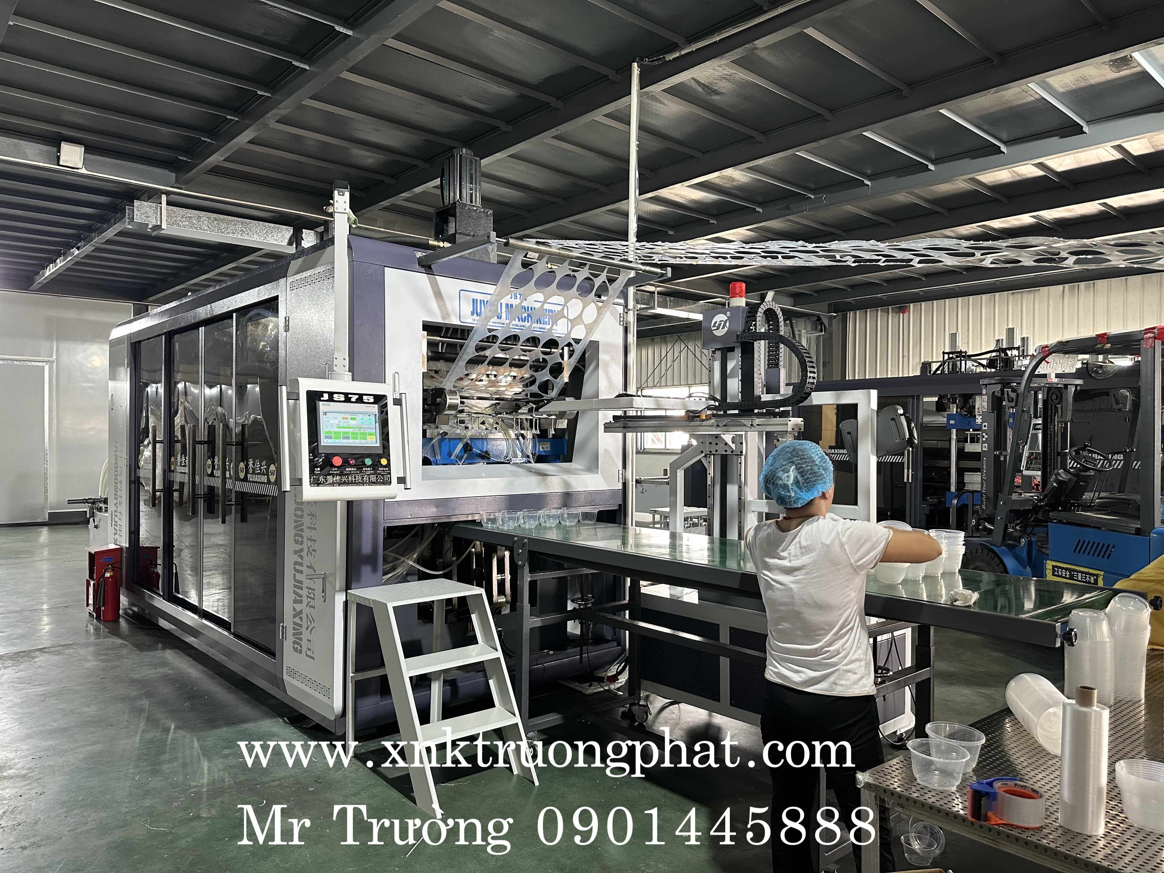 Máy làm cốc nhựa dùng 1 lần 750 servo Trường Phát