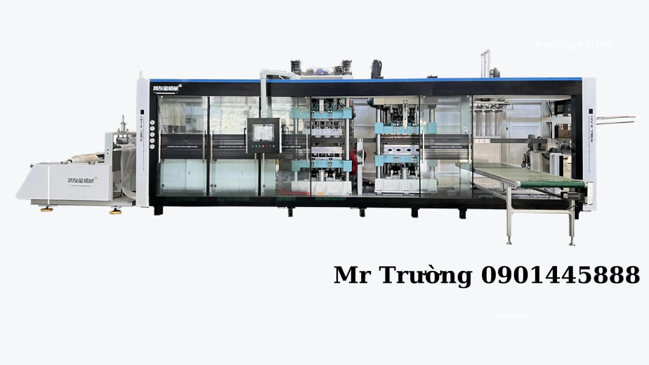 Máy làm khay nhựa định hình 3 trạm full servo Máy Móc Trường Phát