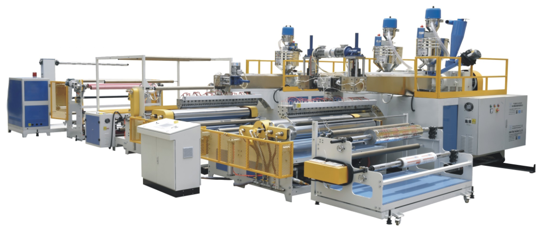 Máy tạo màng khí 5 lớp 1600mm-thiết kế đùn kép
