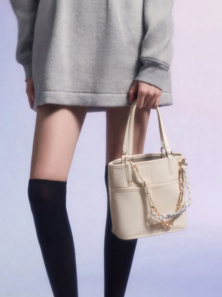 Addison Knotted-Rope Reversible Tote Bag