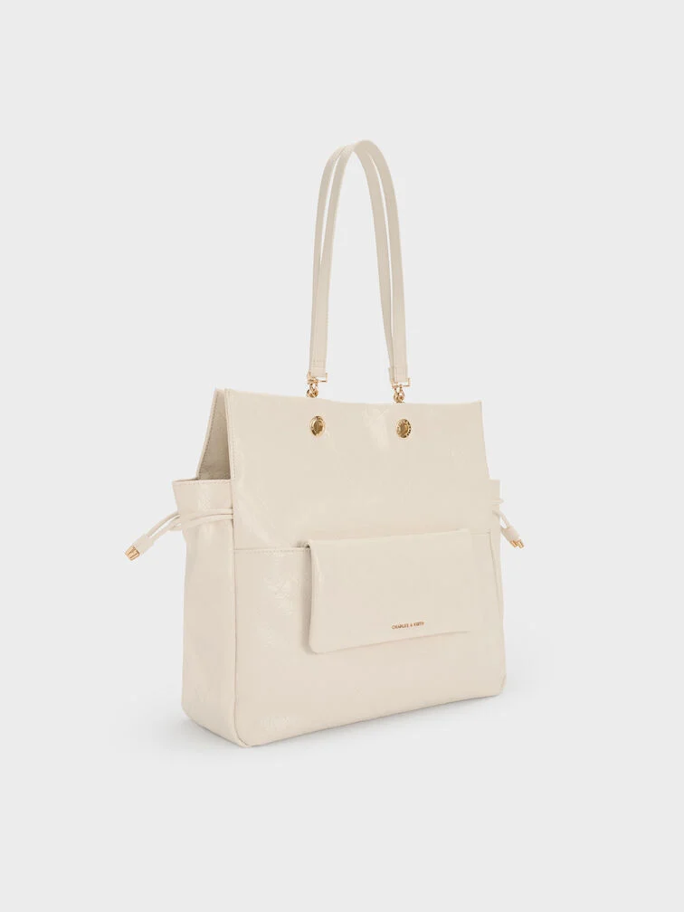 Duo Quilted Braided-Strap Drawstring Two-Way Backpack