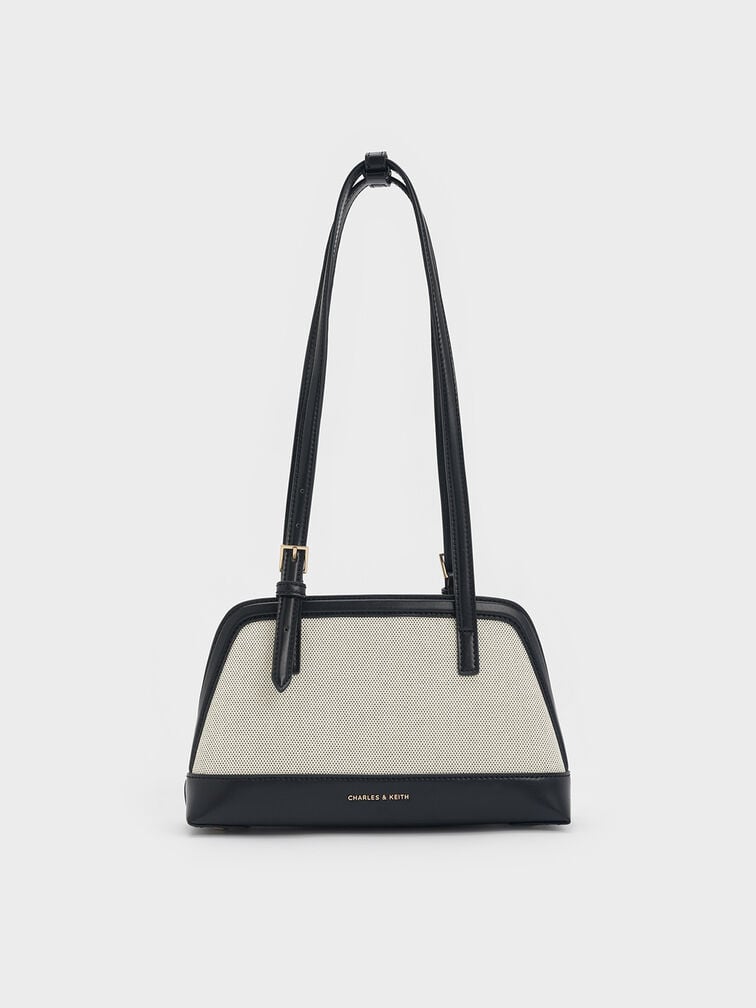Enola Canvas Two-Tone Elongated-Handle Bag