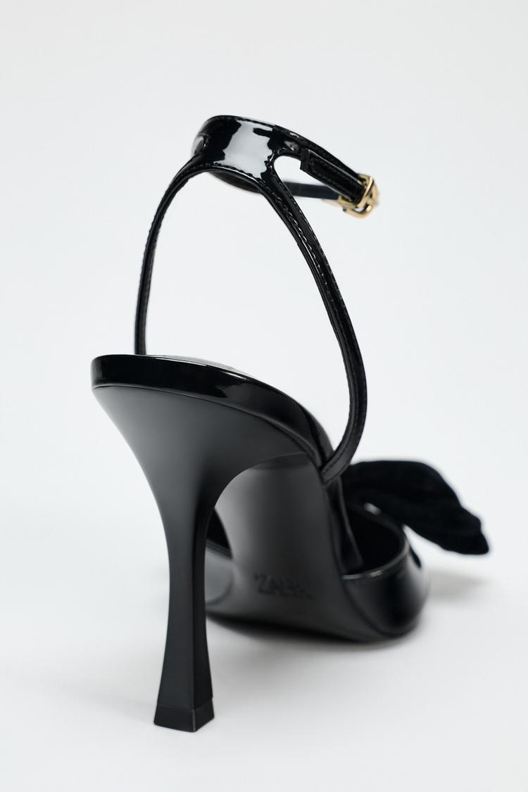 VELVET BOW STILETTO HEELS