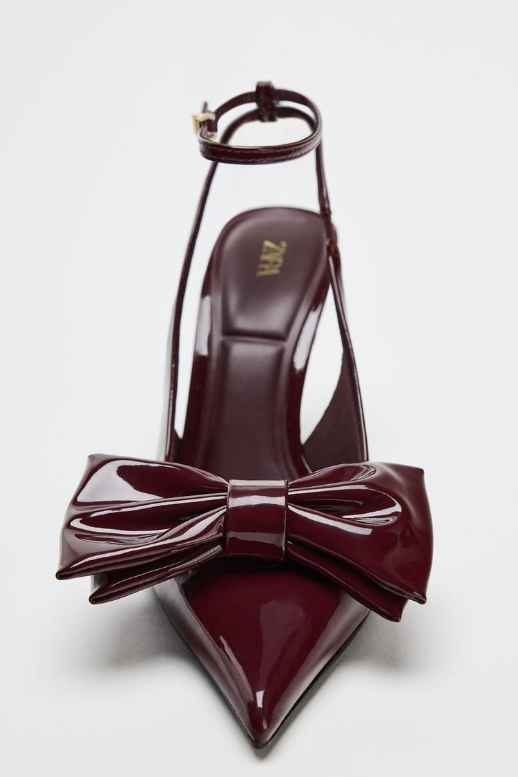 BOW STILETTO SLINGBACKS