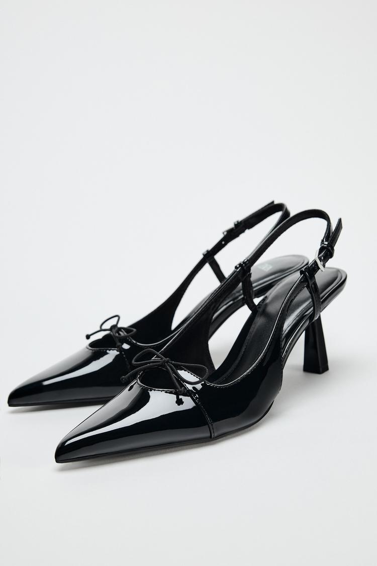 BOW SLINGBACK HEELS