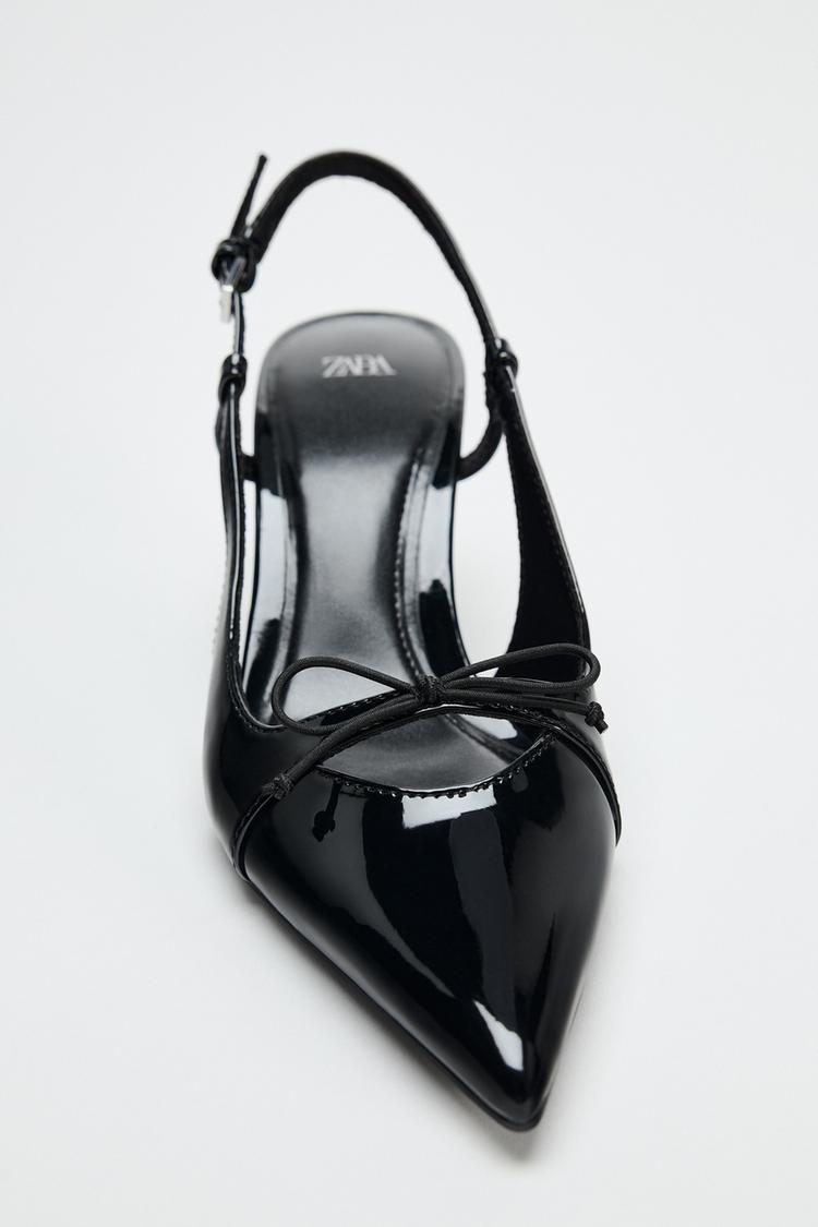 BOW SLINGBACK HEELS