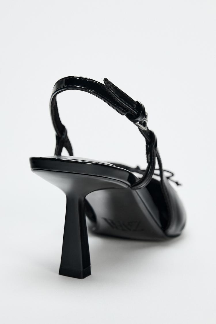 BOW SLINGBACK HEELS