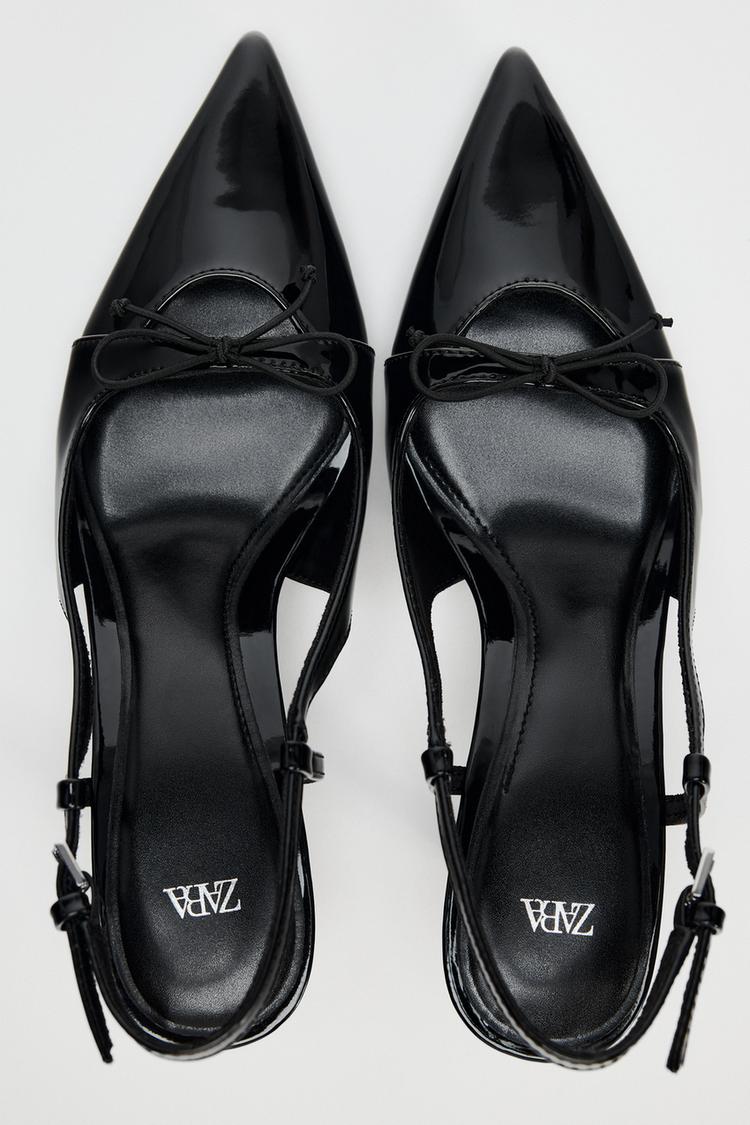 BOW SLINGBACK HEELS