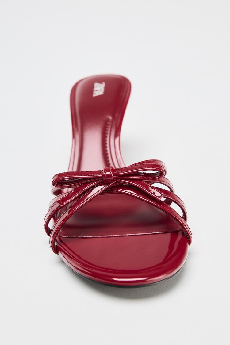 HEELED SANDALS WITH BOW