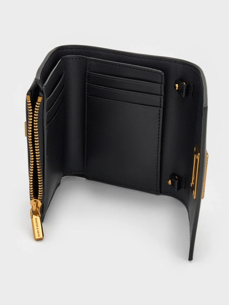 Edna Turn-Lock Knotted-Strap Wallet