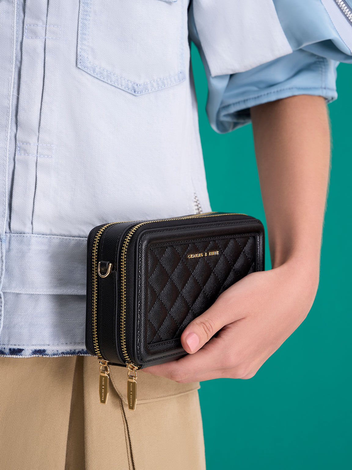 Quilted Boxy Long Wallet