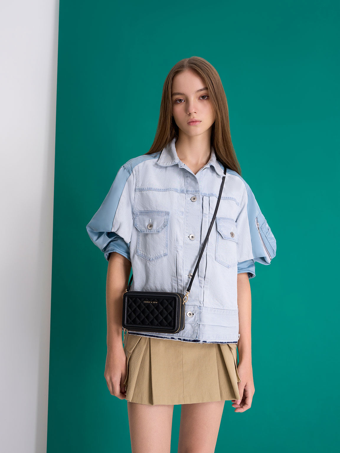 Quilted Boxy Long Wallet