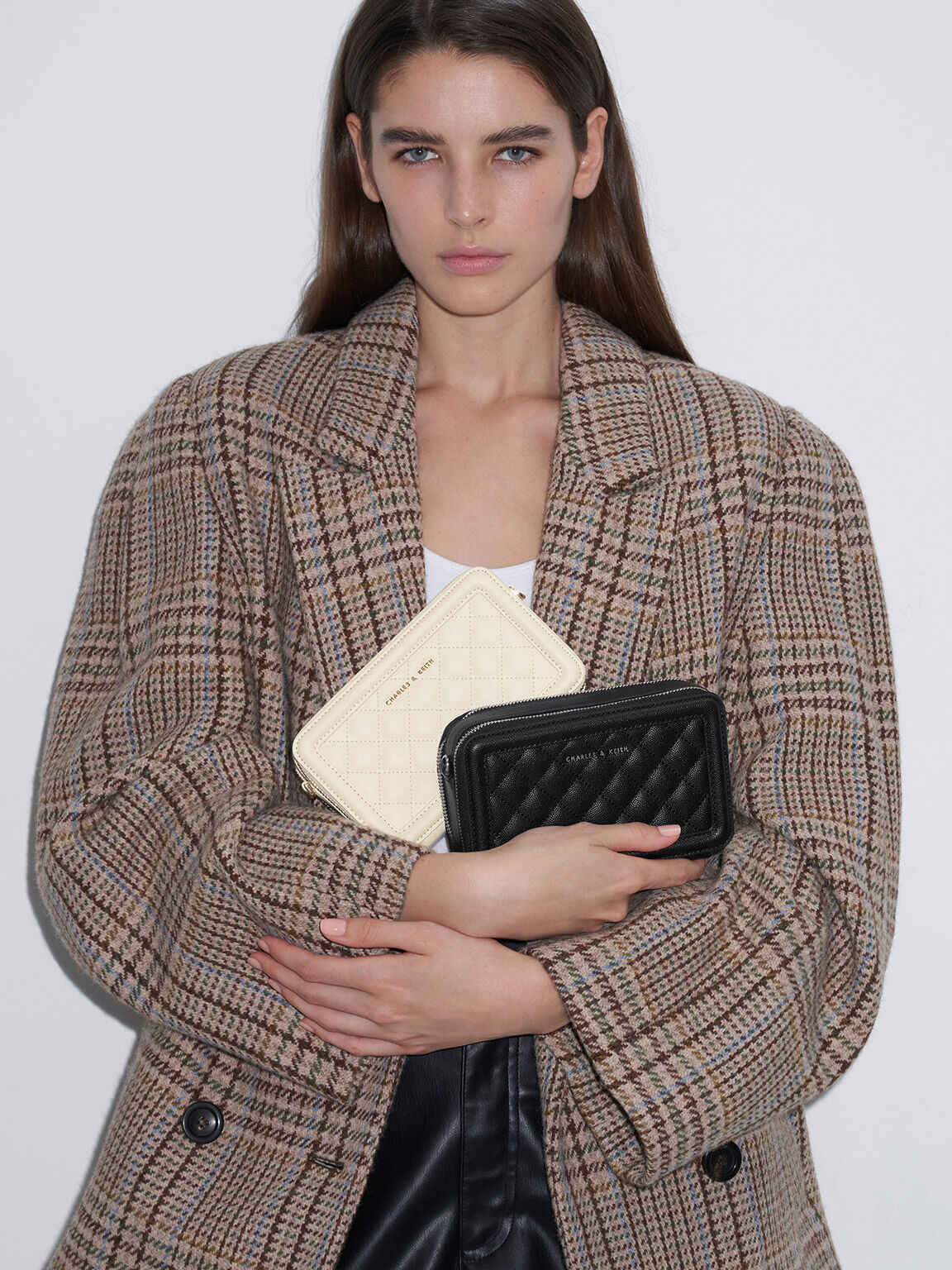 Quilted Boxy Long Wallet