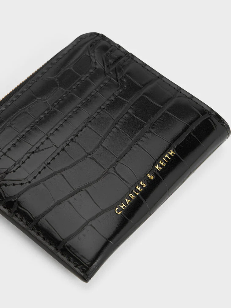 Croc-Effect Small Wallet