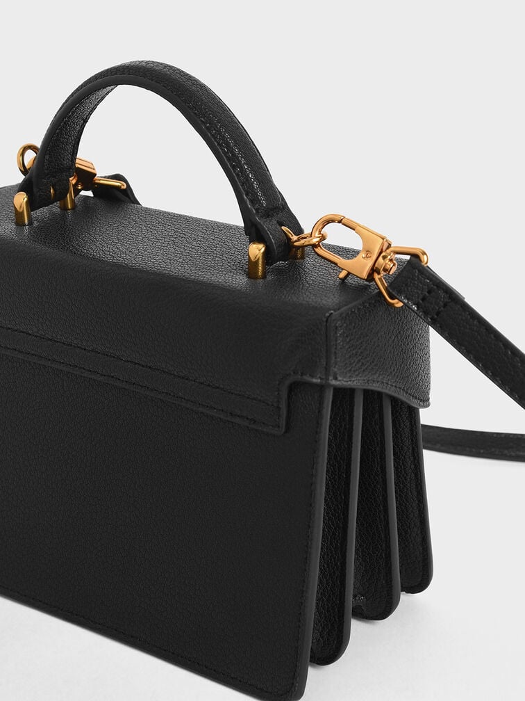 Allie Push-Lock Top Handle Bag