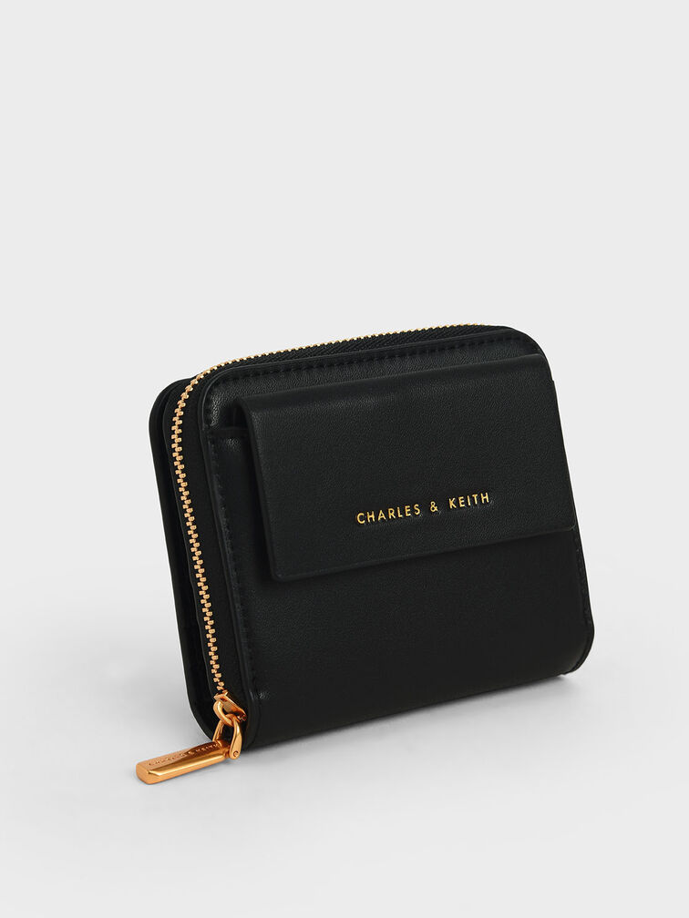 Front Flap Zip-around Mini Wallet
