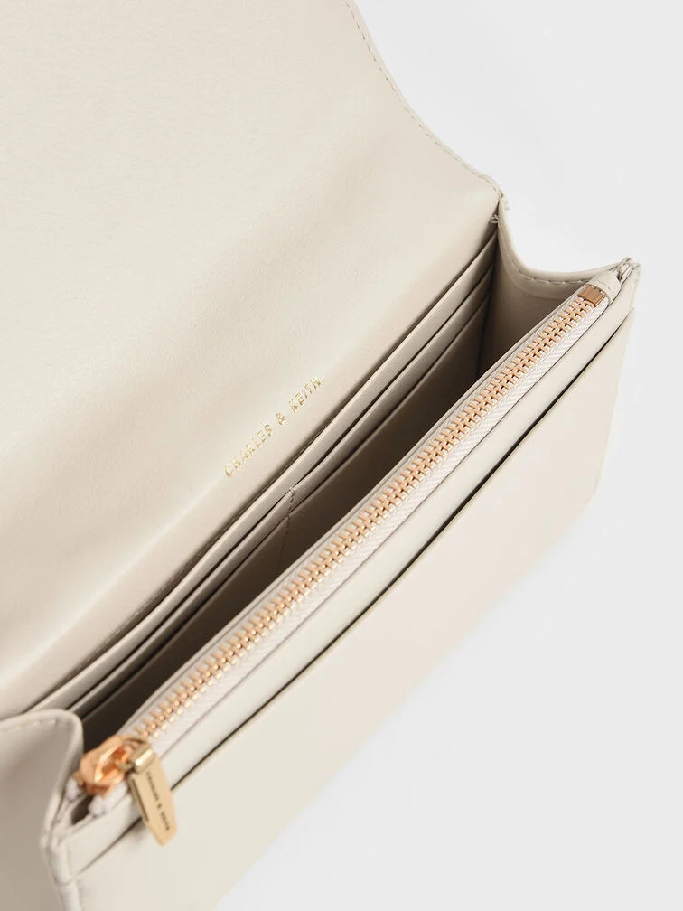 Paffuto Chain Handle Quilted Long Wallet