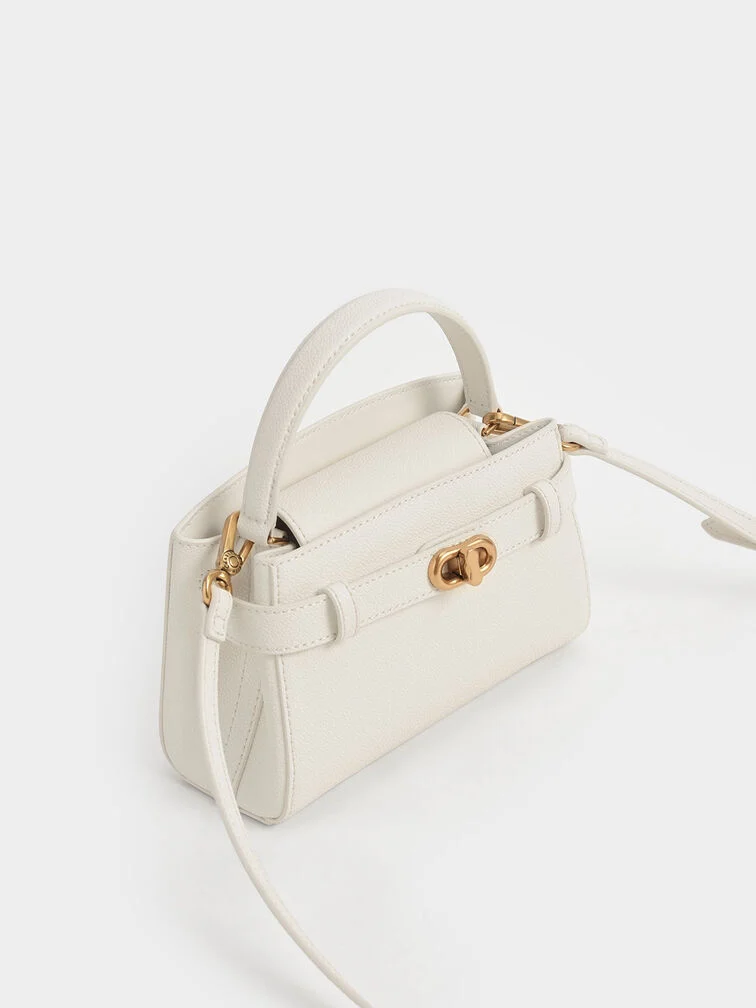 Aubrielle Metallic Buckle HandBag