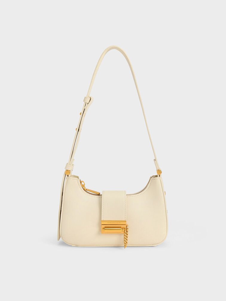Metallic Accent Shoulder Bag
