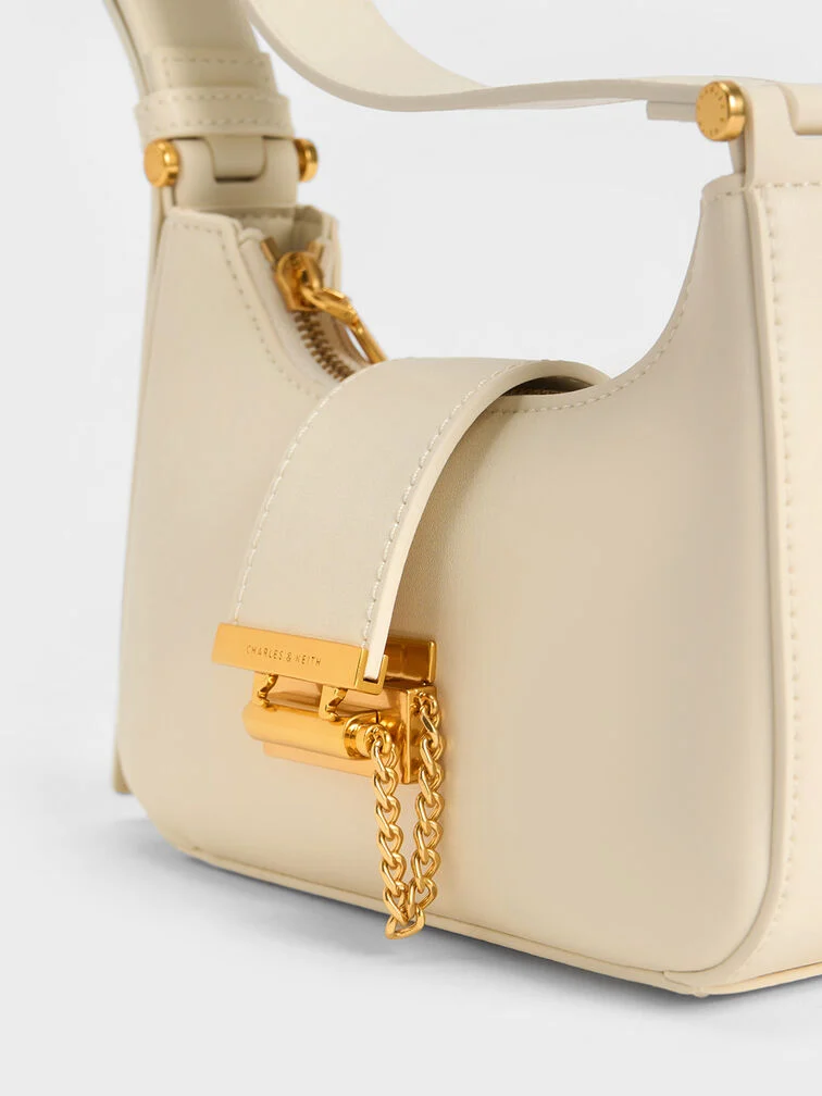 Metallic Accent Shoulder Bag