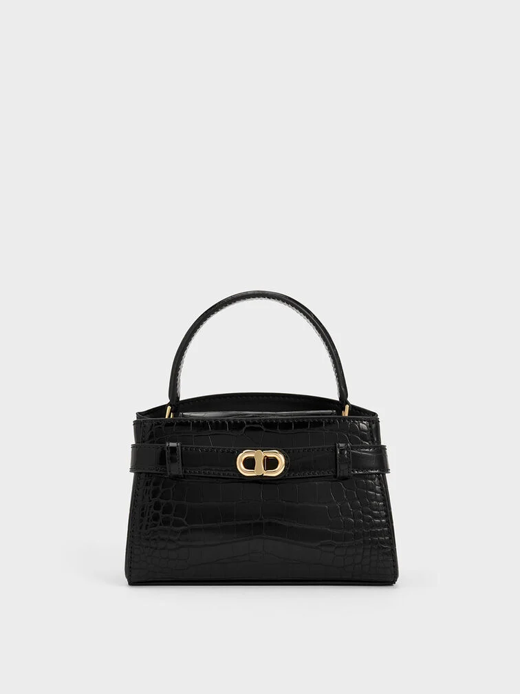 Aubrielle Croc-Effect Top Handle Bag