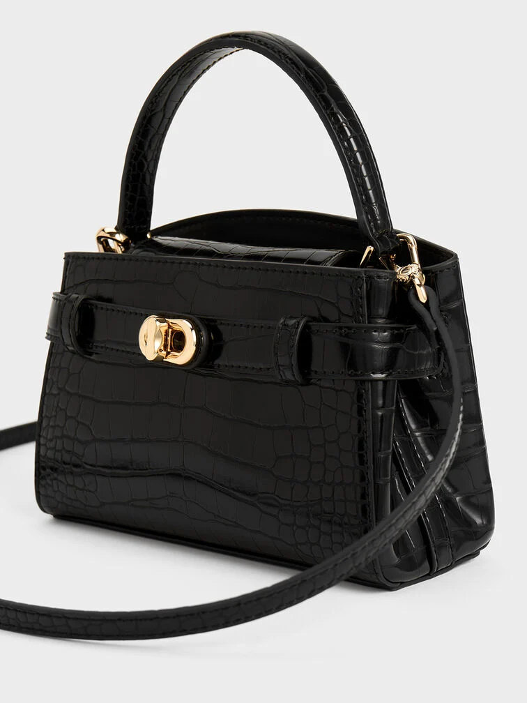 Aubrielle Croc-Effect Top Handle Bag