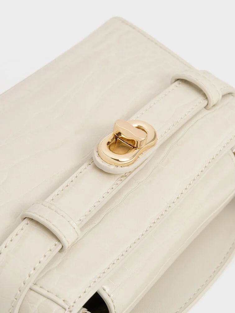 Aubrielle Croc-Effect Top Handle Bag