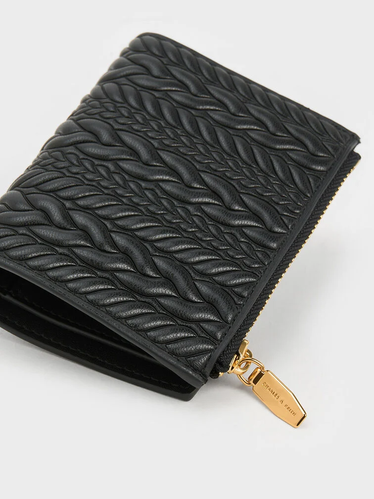 Apolline Textured Top-Zip Wallet