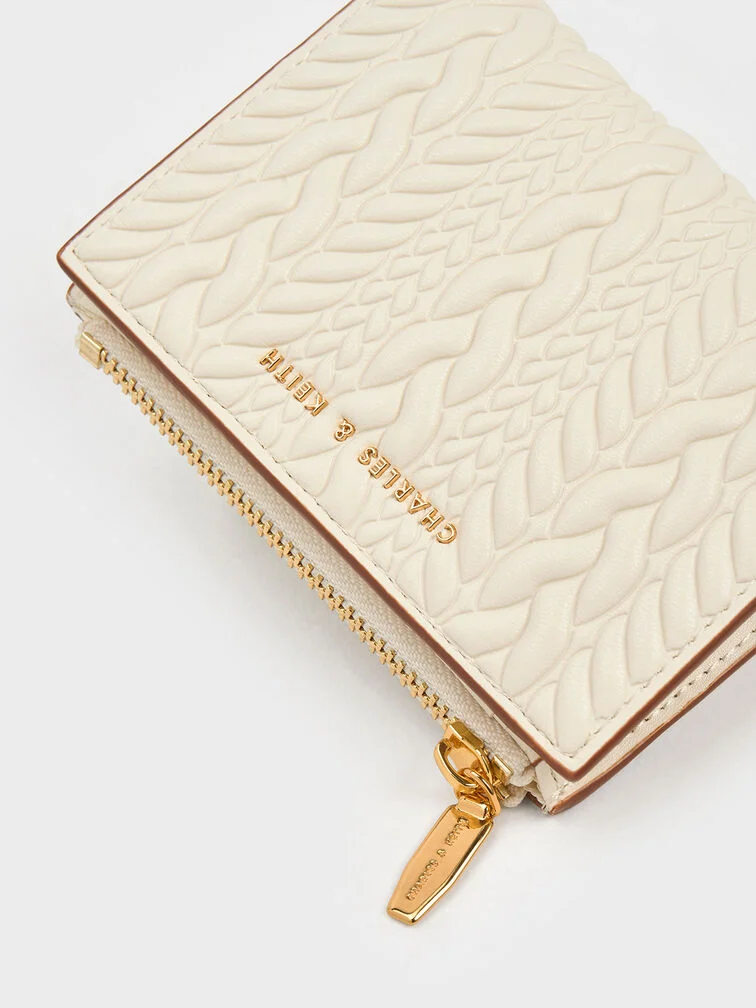 Apolline Textured Top-Zip Wallet