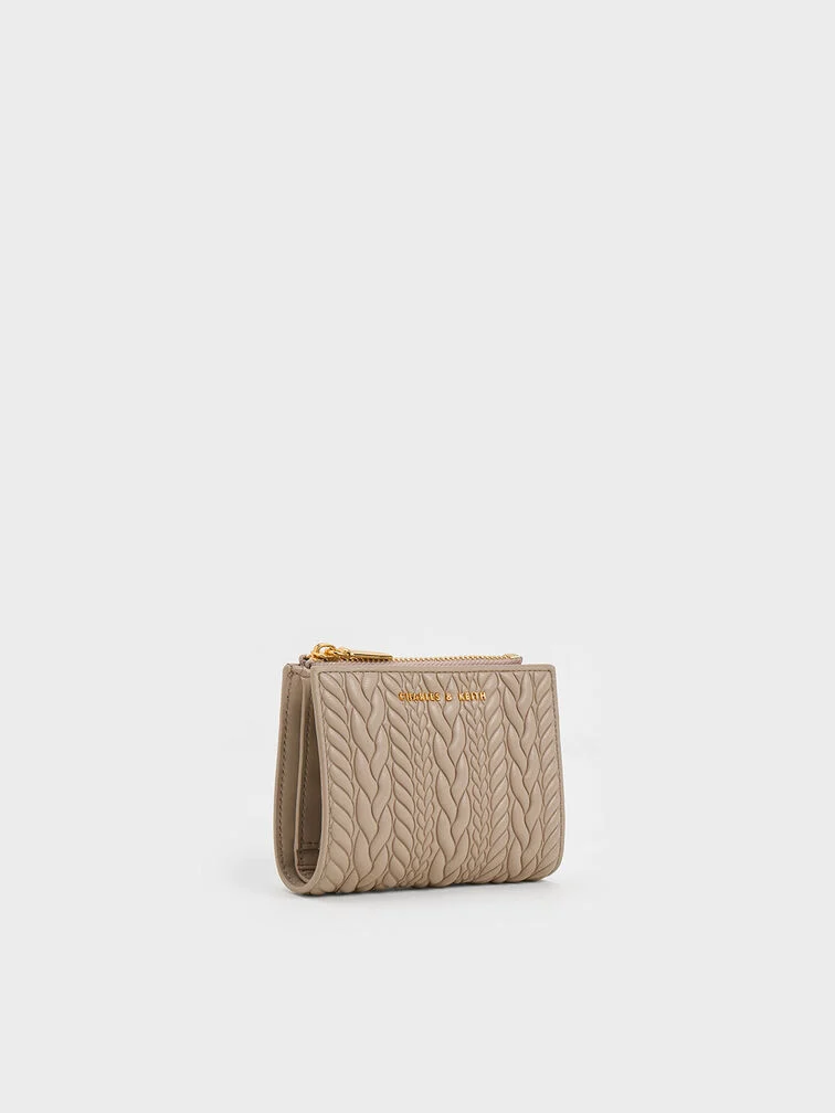 Apolline Textured Top-Zip Wallet