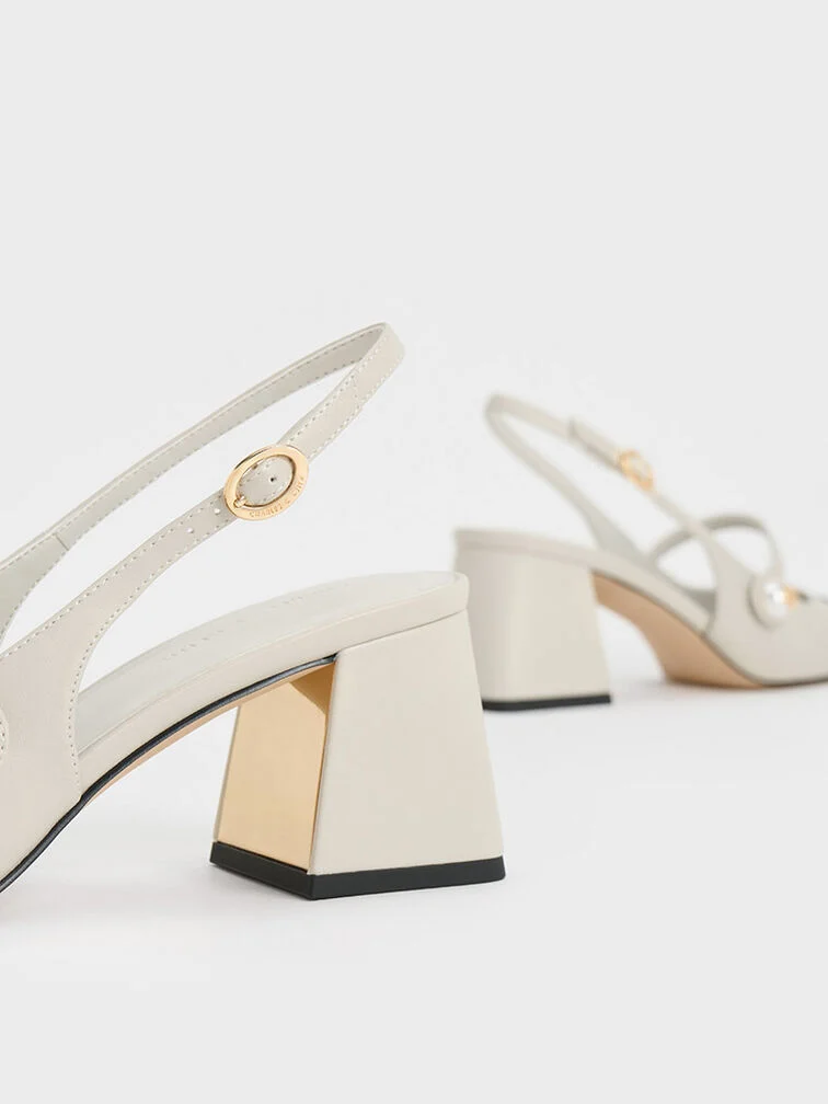 Aeryn Pearl-Embellished Slingback Pumps