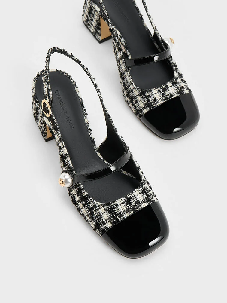 Aeryn Pearl-Embellished Slingback Pumps