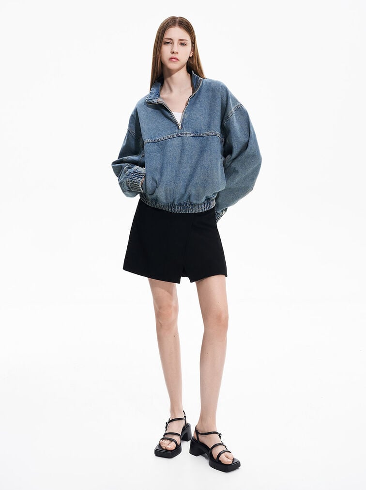 Selene Black Flower Buckle Strappy Sandals