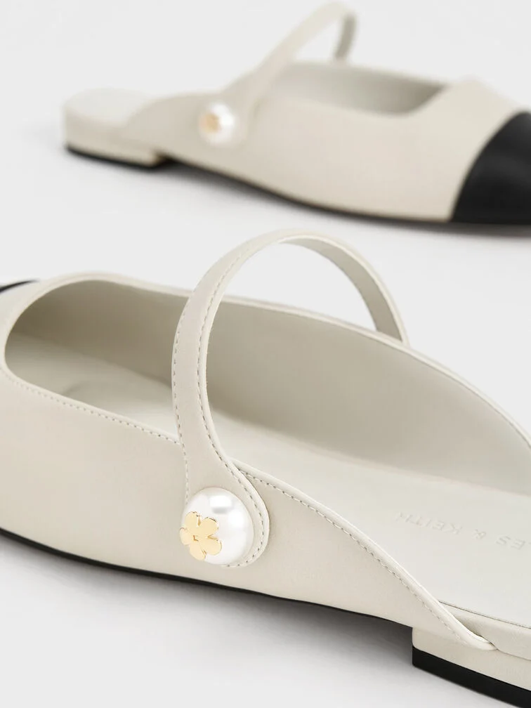 Aeryn Pearl Embellished Flat Mules