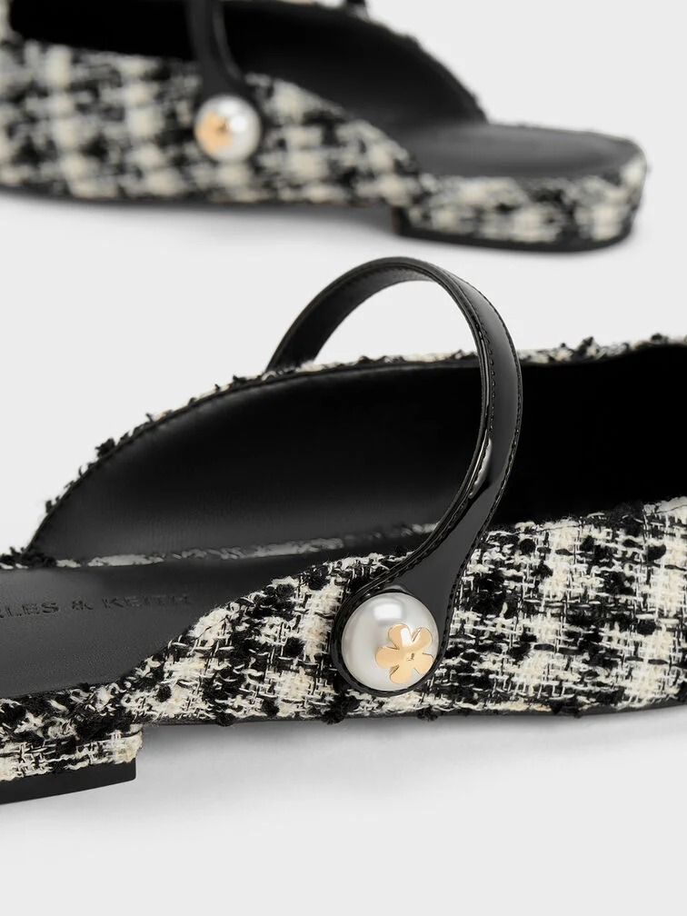 Aeryn Pearl Embellished Flat Mules