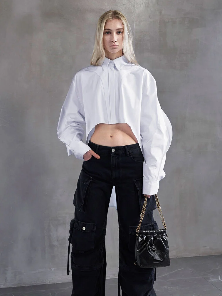 Duo Chain-Handle Two-Way Backpack