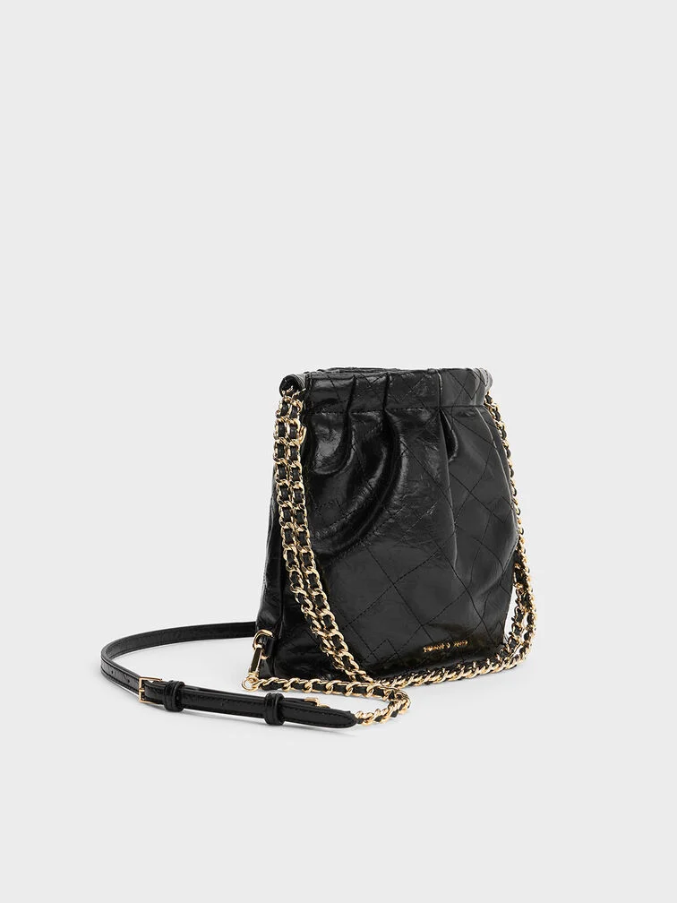 Duo Chain-Handle Two-Way Backpack