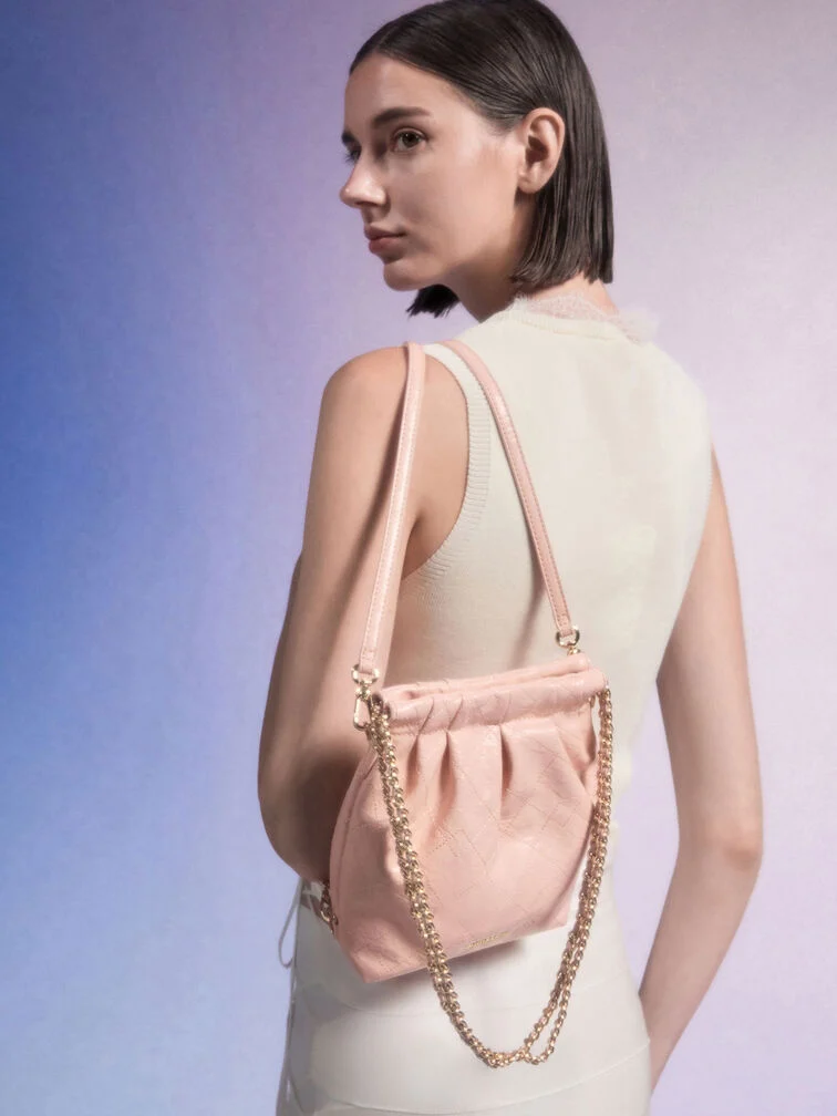 Duo Chain-Handle Two-Way Backpack