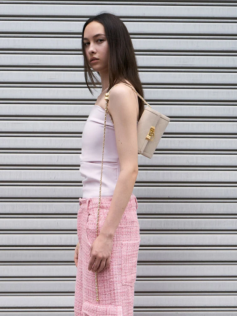 Tallulah Quilted Clutch Bag