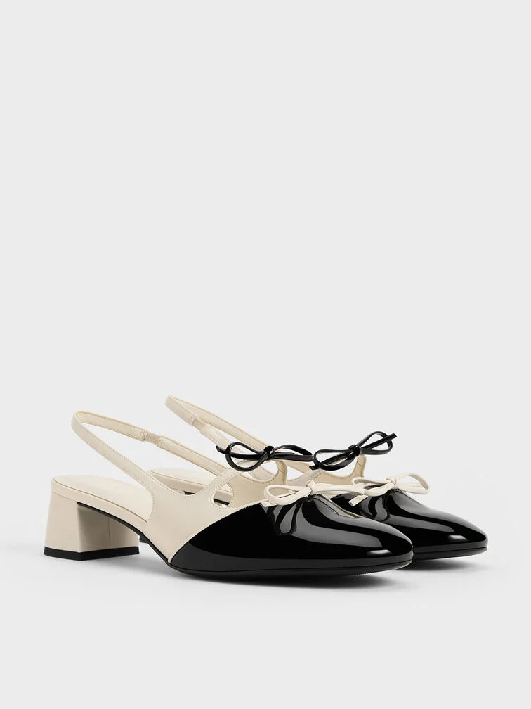 Dorri Double-Bow Slingback Pumps