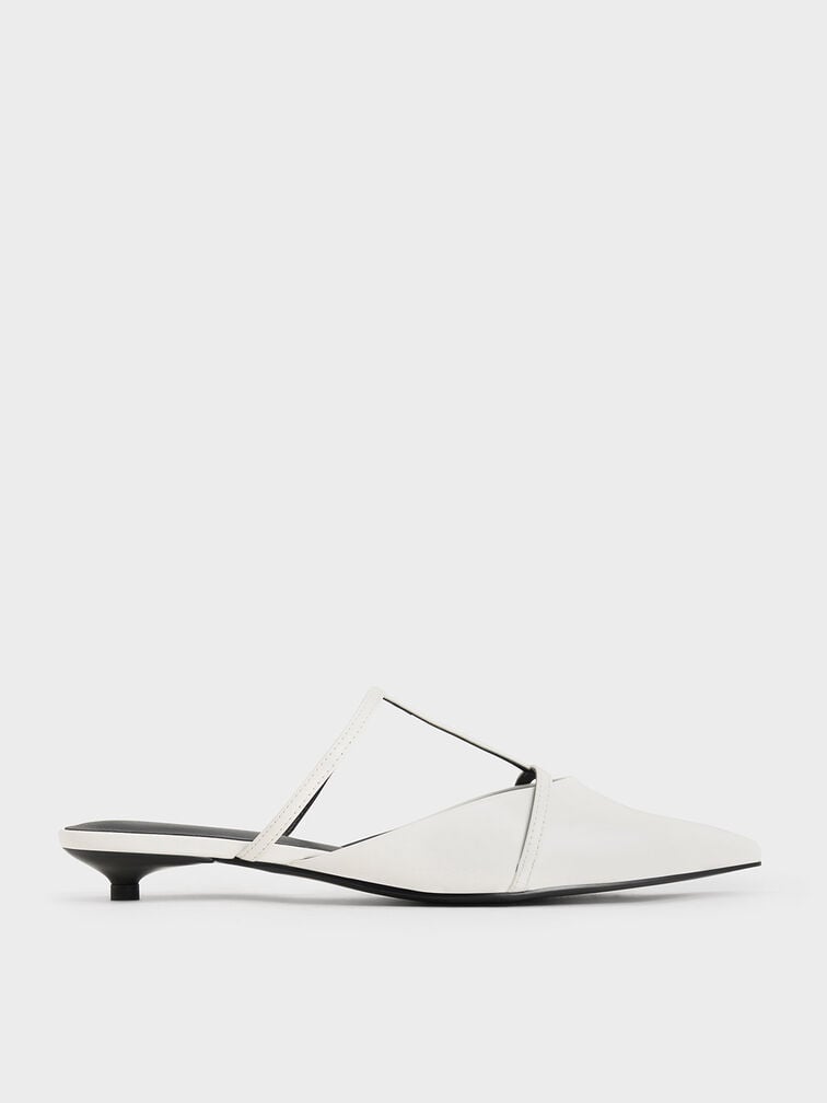 Clara T-Bar Pointed-Toe Mules