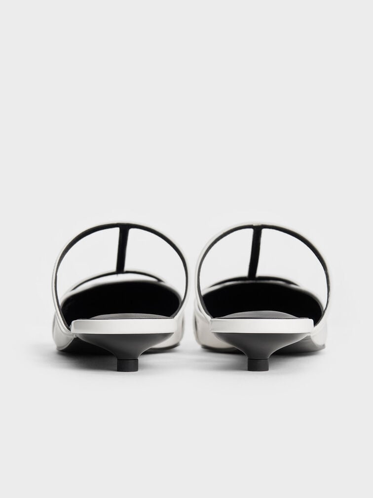 Clara T-Bar Pointed-Toe Mules