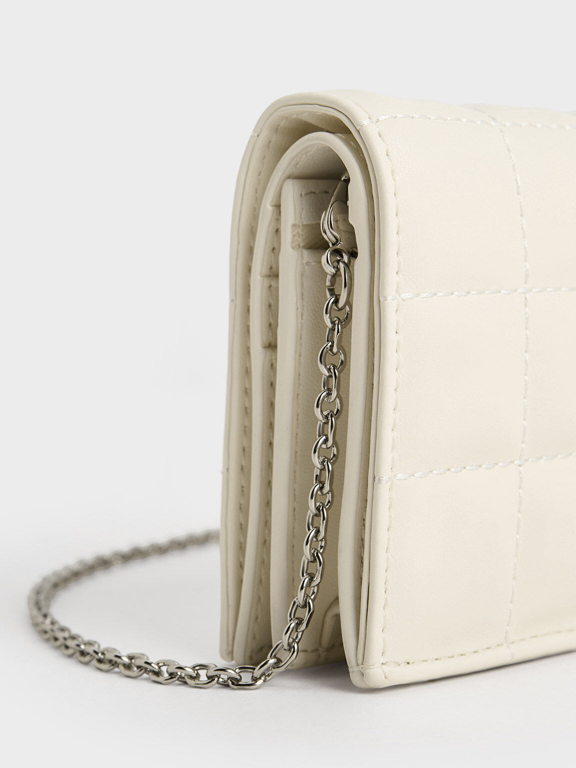 Cassia Quilted Chain-Handle Mini Wallet