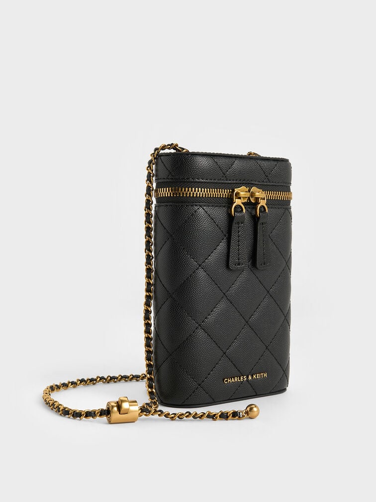Apfra Quilted Elongated Mini Rectangular Bag